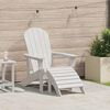 vidaXL Adirondack st&oacute;ll Hv&iacute;tt 82 x 74 x 92 cm HDPE