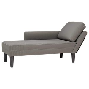 vidaXL Chaise Lounge me&eth; p&uacute;&eth;a lj&oacute;sgr&aacute;u corduroy efni