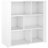 vidaXL Skenkur H&aacute;glans Hv&iacute;tur 80x30x80 cm Samsettur Vi&eth;ur