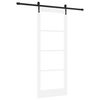 vidaXL Rennidyr Hv&iacute;tt 83 x 211 cm Gegnheil fura og gler