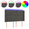 vidaXL LED H&ouml;f&eth;agafl 163x16x118/128 cm D&ouml;kkgr&aacute;tt Flauel