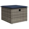 vidaXL Gar&eth;bor&eth; me&eth; sessu Gr&aacute;r 55x55x37 cm P&oacute;l&yacute;rattan