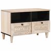 vidaXL TV einingar me&eth; sk&uacute;ffu Hv&iacute;tt 70 x 33 x 46 cm Samsettur vi&eth;ur