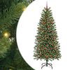 vidaXL Gervi j&oacute;latr&eacute; me&eth; 300 LED me&eth; standi Gr&aelig;nn 180 cm PE og PVC