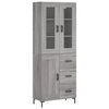 vidaXL H&aacute;r Sk&aacute;pur Gr&aacute;r Sonoma 69,5x34x180 cm Samsettur Vi&eth;ur