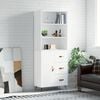 vidaXL H&aacute;r Sk&aacute;pur Hv&iacute;tur 69,5x34x180 cm Samsettur Vi&eth;ur