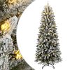 vidaXL Gervij&oacute;latr&eacute; me&eth; 150 LED-lj&oacute;sum og Snj&oacute;flygsum 120 cm