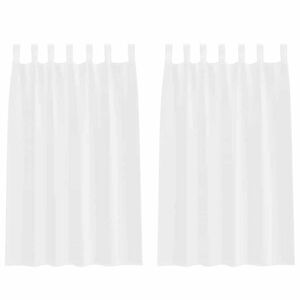 vidaXL Voile gard&iacute;na 2 pcs Hv&iacute;tt 175 x 140 cm P&oacute;l&yacute;ester