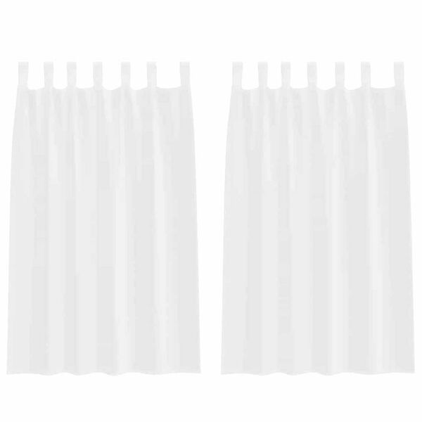 vidaXL Voile gard&iacute;na 2 pcs Hv&iacute;tt 175 x 140 cm P&oacute;l&yacute;ester