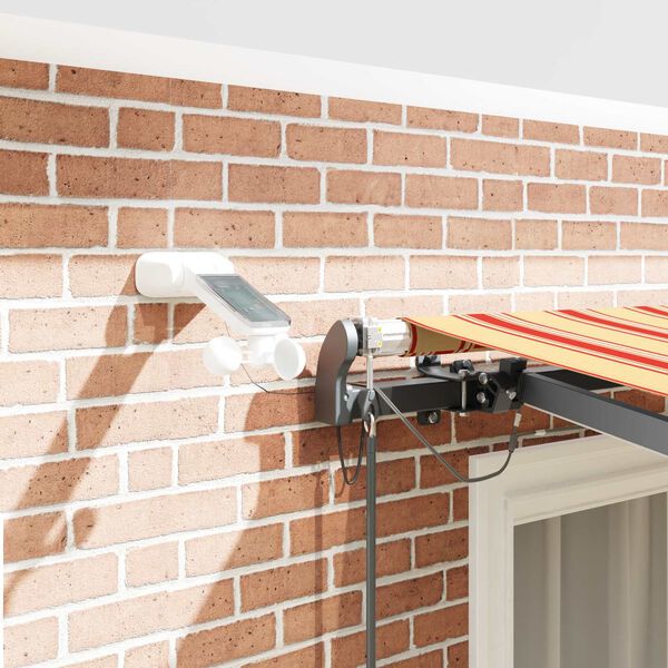 vidaXL R&uacute;&eth;ufegar me&eth; Gulur og appels&iacute;nugulur 300 x 250 cm P&oacute;l&yacute;ester