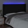 vidaXL LED h&ouml;fu&eth;gafl Svart 203x16x118/128 cm Efni