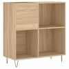 vidaXL Pl&ouml;tusk&aacute;pur Sonoma Eik 84,5x38x89 cm Samsettur Vi&eth;ur