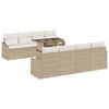 vidaXL Gar&eth;s&oacute;fa sett me&eth; p&uacute;&eth;i 9 pcs Drapplita&eth;ur p&oacute;l&yacute;rattan