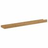vidaXL Vegghylla me&eth; hillu 2 pcs Br&uacute;nn 60 x 9 x 3 cm Samsettur vi&eth;ur