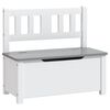 vidaXL Barnageymslubekkur Hv&iacute;tur og Gr&aacute;r 60x30x55 cm MDF