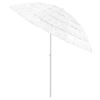 314701 vidaXL Beach Umbrella White 240 cm