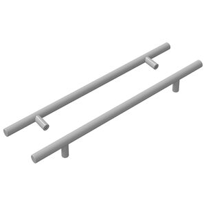 vidaXL Sk&aacute;p handfang 2 pcs Silfur 300 mm Ry&eth;fr&iacute;tt St&aacute;l