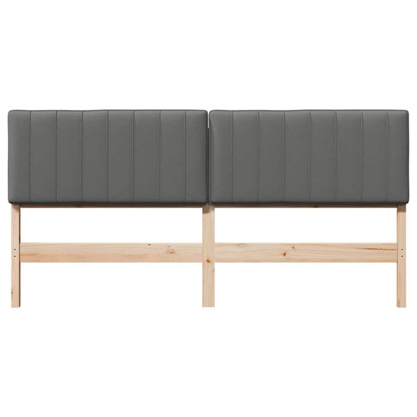 vidaXL B&oacute;lstru&eth; r&uacute;mgafl Br&uacute;nn og lj&oacute;s gr&aacute;tt 200 cm Solid furuhikk