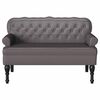 vidaXL Chesterfield Bekkur Gr&aacute;r 119,5 x 64,5 x 75 cm Gervile&eth;ur