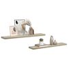 vidaXL Vegghengdar Hillur 2 stk. Eikarlita&eth;ar 120x23,5x3,8 cm MDF