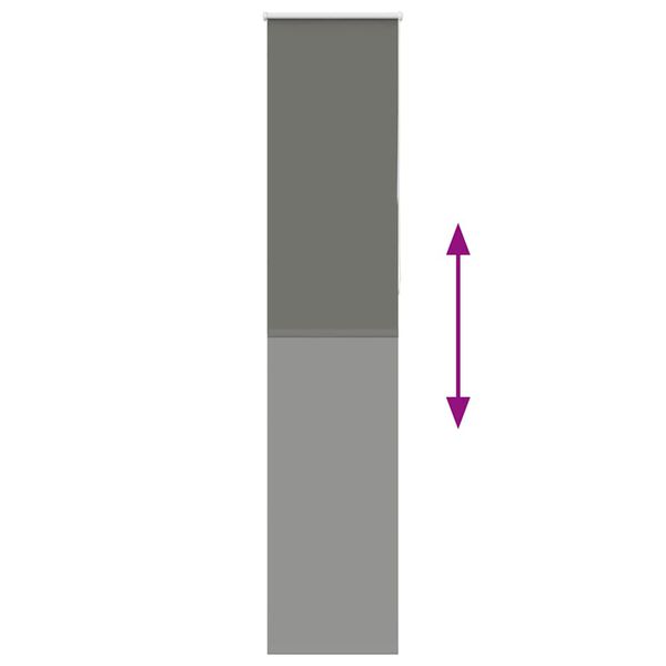 vidaXL R&uacute;llugard&iacute;nur Blackout gr&aacute;r 40x230 cm Efni Breidd 35,7 cm