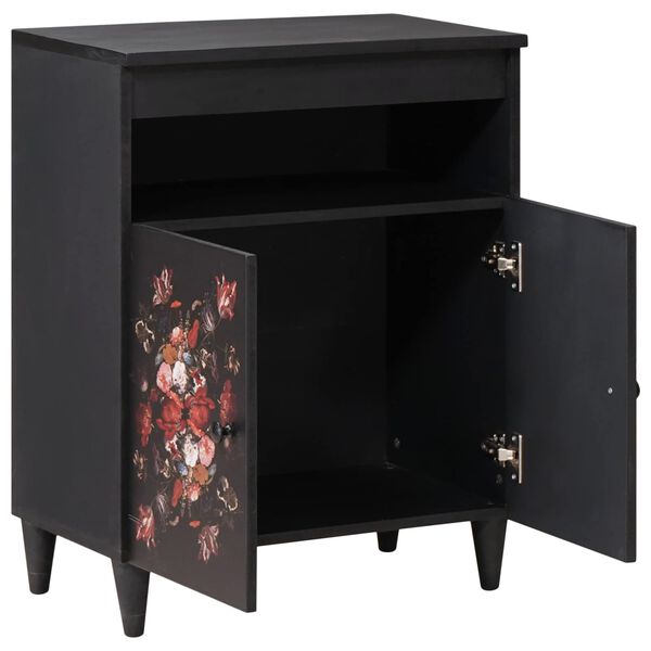 vidaXL Geymsk&aacute;pur me&eth; hur&eth; Marglitur 60 x 33,5 x 75 cm Hart mang&oacute;tr&eacute;