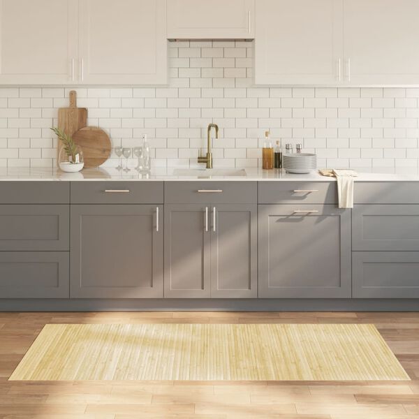 vidaXL Motta R&eacute;tthyrnd Lj&oacute;s N&aacute;tt&uacute;ruleg 80x200 cm Bambus