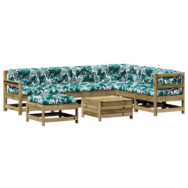 vidaXL 8 Parta Gar&eth;s&oacute;fasett me&eth; Sessum Gagnvarin Fura