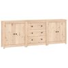 vidaXL Skenkur 210x35x80 cm Gegnheil Fura