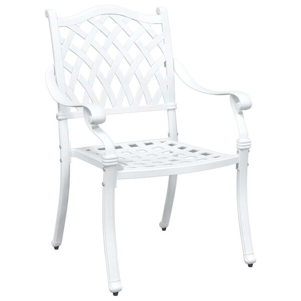 vidaXL Gar&eth;bor&eth;ssett 3 pcs Hv&iacute;tt D&uacute;ka&eth; &aacute;l