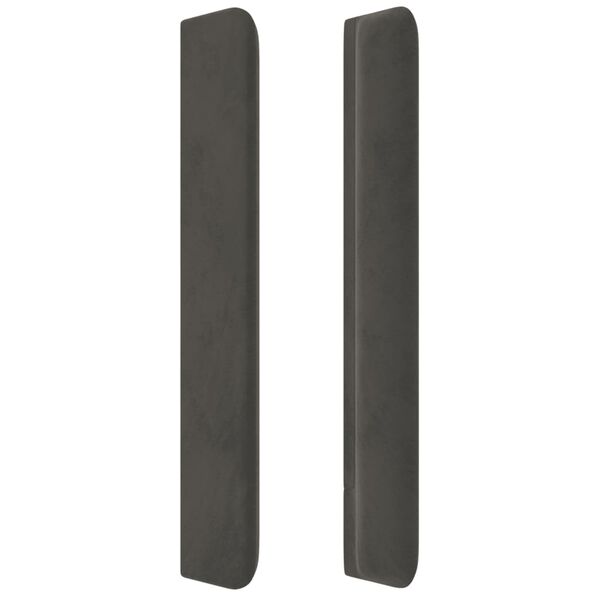 vidaXL H&ouml;f&eth;agafl me&eth; Eyrum 147x16x118/128 cm D&ouml;kkgr&aacute;tt Flauel