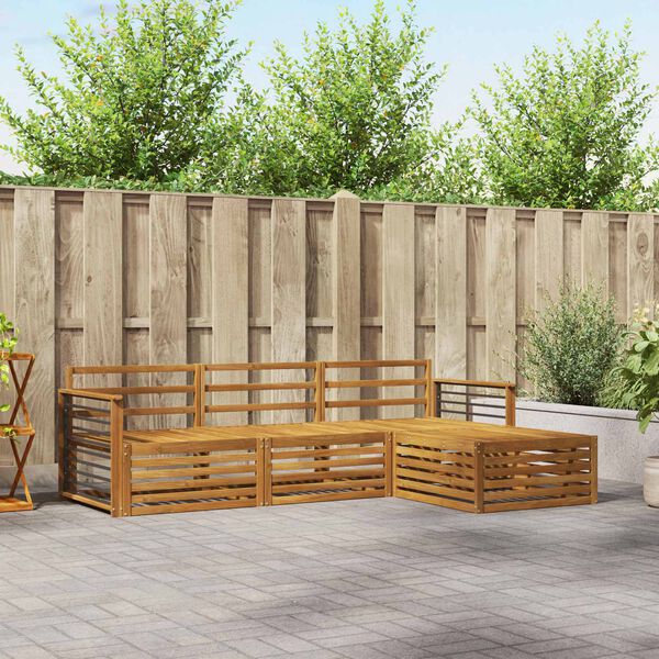 vidaXL &Uacute;ti s&oacute;fasett 4 pcs N&aacute;tt&uacute;rulegur