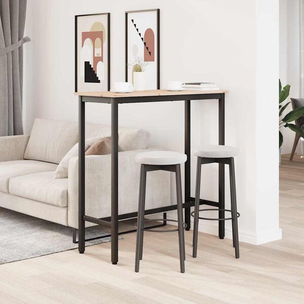 vidaXL bor&eth; N&aacute;tt&uacute;rulegur 100 x 40 x 101 cm Vinnslutr&eacute; og st&aacute;li