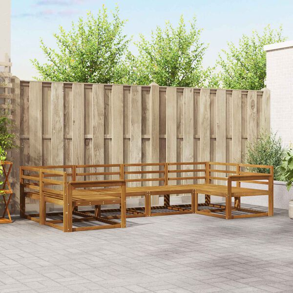 vidaXL &Uacute;ti s&oacute;fasett 6 pcs N&aacute;tt&uacute;rulegur Hrein akas&iacute;utr&eacute;