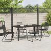 vidaXL Garður borðsett 5 pcs Svartur PVC rattan