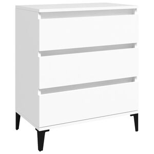 vidaXL Skenkur Hv&iacute;tur 60x35x70 cm Samsettur Vi&eth;ur