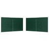 vidaXL Veislu tjaldhli&eth; 2 pcs Gr&aelig;nn 400 x 195 cm PE og st&aacute;l