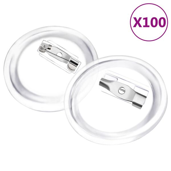 vidaXL Barmmerkjasett með Nælum 100 Sett Akrýl 25 mm