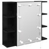 vidaXL Spegilska Svartur Eik 70 x 16,5 x 60 cm Samsettur vi&eth;ur