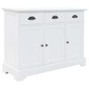 vidaXL Skenkur me&eth; 3 hur&eth;um MDF og Fura 105x35x77,5 cm