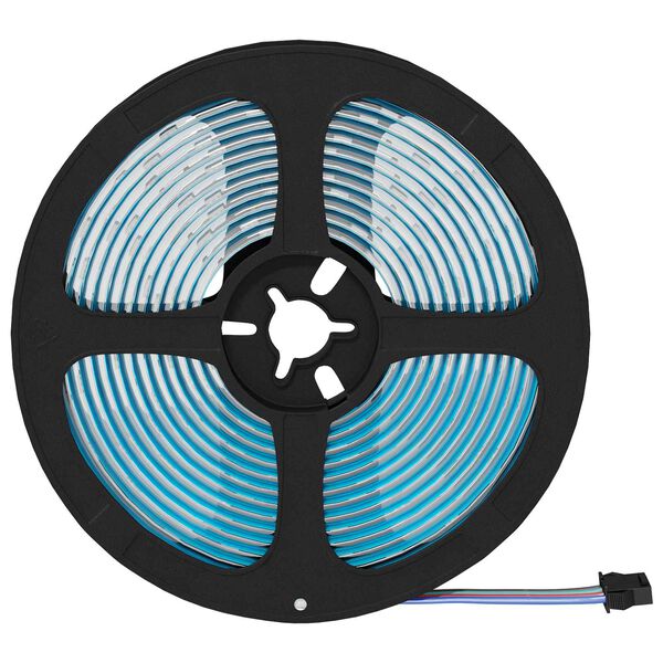 vidaXL LED strimill 2 pcs Svartur og gegnheill 4700 mm Kopar og plast