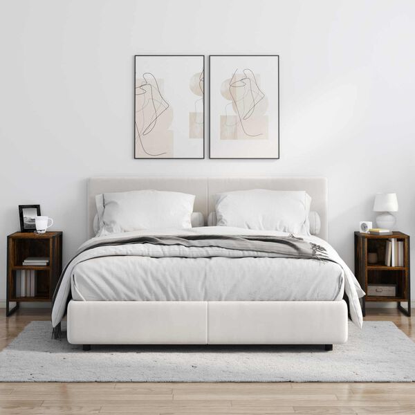 vidaXL N&aacute;ttbor&eth; Reykja&eth;i Eik 39.5 x 30 x 50 cm Samsettur vi&eth;ur