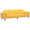 vidaXL S&oacute;fi L&eacute;tt gult 250 x 77 x 76 cm Korduroy efni