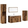 vidaXL 4 stykki ba&eth;herbergish&uacute;sgagnasett Gamall vi&eth;ur Samsettur Vi&eth;ur