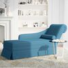 vidaXL Chaise Lounge með bolster og hægri armpúða Blue Velvet