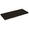 vidaXL Bor&eth;plata D&ouml;kkbr&uacute;n 120x50x(2-6) cm Me&eth;h&ouml;ndlu&eth; Gegnheil Eik