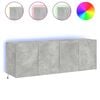 vidaXL Sj&oacute;nvarpssk&aacute;par me&eth; LED lj&oacute;sum 2 stk. Steypugr&aacute;r 60x35x41 cm