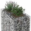 vidaXL Gabion h&aelig;kka&eth; r&uacute;m Silfur 90 x 50 x 150 cm Galvaniserad st&aacute;l