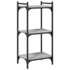 vidaXL B&oacute;kahilla me&eth; 3 Hillum Gr&aacute;r Sonoma 40x30x86 cm Samsettur Vi&eth;ur