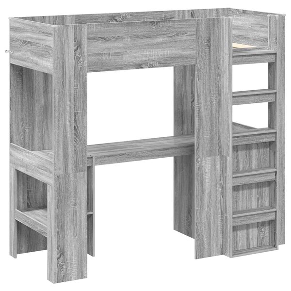 vidaXL Koju-grind me&eth; skrifbor&eth;i me&eth; geymslu Gr&aacute;r Sonoma 75 x 190 cm